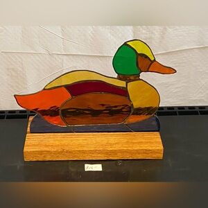 Duck lovers stained glass